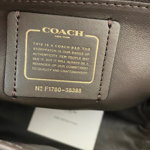 Coach Drifter Top Handle Leather Suede Chestnut Gray 38388 Shoulder Bag - Picture 15 of 16